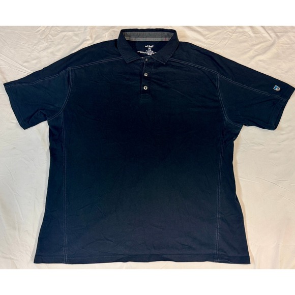 Kuhl Other - Kuhl Wildfibre Mens XXL Black Organic Cotton Short Sleeve Polo Shirt 7242